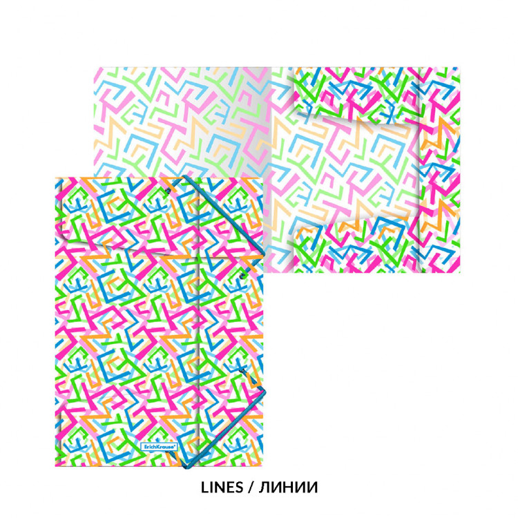 Папка ПВЦ со ластик шарена Erich Krause